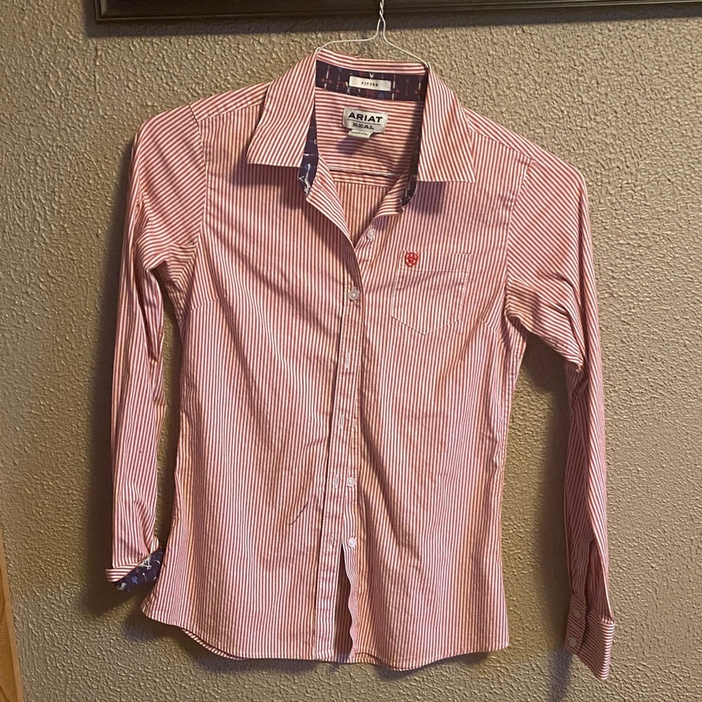 Ariat women’s Casual Red and White Striped Shirt